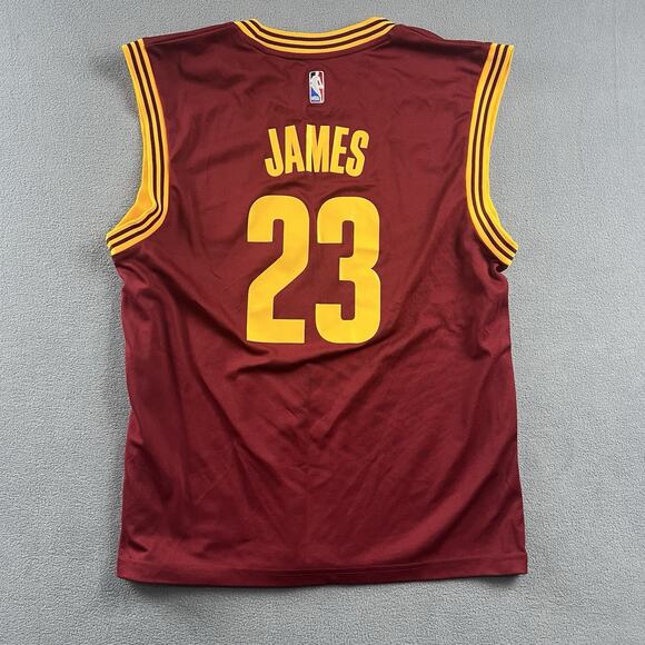 Adidas NBA Jersey Mens Medium Red LeBron James #23 Cleveland Swingman Athletic - Picture 5 of 7